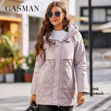 New women's jacket spring 2022 High-Quality Mid-Length Women coat Stitching Hooded Design Windproof Casual parkas