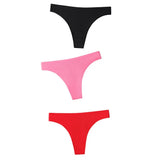 Seamless Panties Women Briefs Nylon Ultra-thin G-string Thongs Low Rise Lingerie Ice Silk Briefs Lady Underwear Plus