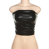 Fongt Summer Fashion Trend Women's New Word Shoulder Repair Bare Back Solid Color Small Vest