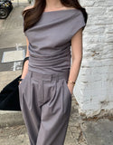 Off Shoulder Shirts & Blouses Short Sleeve Blusas Korean Chic Camisas Elegant Feminino Ropa Mujer 2024 New Summer Tops-Outfit