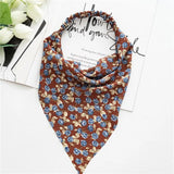 Flower Print Hair Scarf Floral Triangle Bandanas For WomenG Girls 2021 Boho Elastic Hair bands Headband Hair