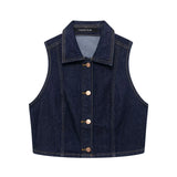 Fongt New Denim Vest 8228024 With Belt Horn Jeans 7484051
