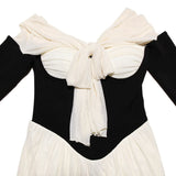 Wedding Guest Dresses Off The Shoulder Elegant and Beautiful Womens Dresses Mini Bow A Line Party Dresses Black-Outfit