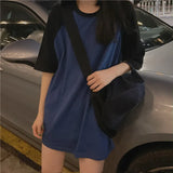 Fongt Short-Sleeved T-Shirt Women Loose Korean Version 2024 New Summer Solid Color Students Versatile Fashion Student Jacket