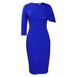 Fongt Large-Size Female Decoration Height Waist Lotus Side Temperament Commuter Pencil Skirt Dress