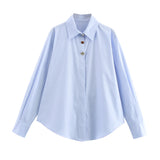 Fongt New Button-Down Clip Loose-Fitting Shirt 2238534