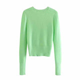 Elegant Long Sleeve Sweater Women 2021 New Single-Breasted Female Short Cardigan Soft Flexible Knitted