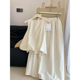 Fongt Ins Gently Wear A Small Fashion Vest Top With Temperament Commuter Skirt Women Summer Two-Piece