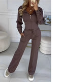 Fongt And Autumn 2025 New Hooded Zipper Jacket Tight Jacket Fashion Two Sets
