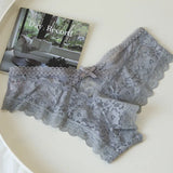 Fongt Lace Thong Women Cotton T-Shirt Cut-Out Low-Waisted Bow Cross Peach Ass