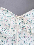 Ditsy Floral Short-Sleeve Mini Dress-Outfit