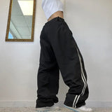 Fongt New Autumn 2023 Elastic Waist Tie Base Simple Straight Leg Trousers-Outfit