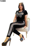 Velvet 2 Piece Set Africa Clothing African Clothes Ladies Plus Size Party Dress Dashiki Famous Top Pants Tracksuit Matching