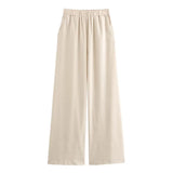 Fongt Fragrant Cotton Lint Neck Vest Set Of Women's Summer With Light Luxury High-End Trousers Two Sets