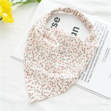 Flower Print Hair Scarf Floral Triangle Bandanas For WomenG Girls 2021 Boho Elastic Hair bands Headband Hair