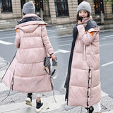 Coat Padded Warm Jacket Glossy Down Jacket Winter Women Waterproof Coat Oversized Thick Long Parkas Hooded Jaqueta