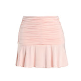 Boho Beach Skirts Summer High Waist Floral Printing Ruched Slim Short Mini Skirt A-line Bottoms Party Vacation