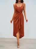 Fongt Women's Summer New Fashion Solid Color Suspension Dresses For Women
