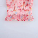 Fongt New Women's Fashion Simple Print Lantern Long-Sleeved Shirt