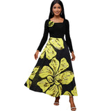 Fongt Collar Long-Sleeved Collared Dress With Colorful Dress Elegant Body-Repair A Party Evening Dress Dress Dress