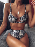 Fongt 2023 Swimsuit Ladies Split Swimsuit Leopard Print Bikini New Swimsuit-Outfit
