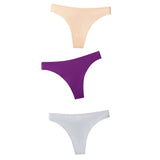Seamless Panties Women Briefs Nylon Ultra-thin G-string Thongs Low Rise Lingerie Ice Silk Briefs Lady Underwear Plus