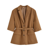 Fongt Homemade New Women's Clothing Smocoat Casual Five-Sleeves With Suit Jacket