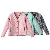 Fongt Women's Explosive Pink Print Splicing Coat - Long-Term Stocking Assured Shelves