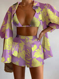 Fongt Fashion Casual Print Three-Piece Women's Clothing
