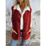 Fongt 2025 New Shaker Velvet Vest Jacket Loose Size