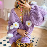 Knitted Chunky Cardigan-Outfit