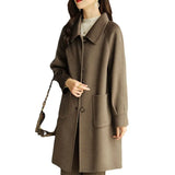 Fongt This Coat Woman 2025 Autumn And Winter New Small Man Thick Korean Version Of The Long-Term Coat
