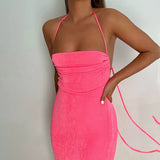 Orange Spaghetti Strap Slim