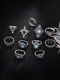 vintage ring set with different