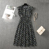 Butterfly Sleeve Ruffles Medium Long Vacation