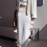 Fongt Autumn New Women's Pure Color Lazy Leisure Long-Term Set