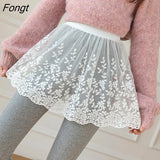 Women Skirt Extender with Lace Hem Layering Fake Tops Hemline Mini Skirt Black/