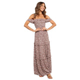 Fongt New Small Floral Print Fresh And Sweet Wrapped Dress-1392-Outfit
