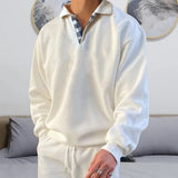 Fongt Explosion Autumn Long Sleeve V-Neck Men's Clips Loose Wear Men's