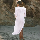 Fongt Day Silk Bamboo Set Hood Sunscreen Beach Coat Seaside Vacation Bikini With Swimsuit Hood