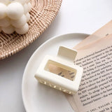 Square Geometric Frosted Hair Claws Clamps Acetate Hairpins Women Hollow Out Ponytail Clips Makeup Styling Tools