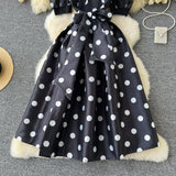Fongt Dress Female High-End Light Luxury Famous Bubble Bubble Sleeve Dress Design Feel Waist Strap Fluffy French Dress