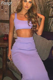 neon ribbed knitted women two piece matching co ord set crop top midi skirt sexy festival party 2023 summer