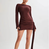 Fongt New Short Dress Women's Summer High-Sensing Sexy Hot Girl Knit Dress Skirt