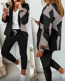 2023 Women's Suit Blazer Pants Elegant Outfit Casual Turn-down Collar Office Lady Long Sleeve Blazer Trousers костюм