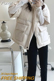 Padded Puffer Vest Half Sleeve Down Winter Jacket Women Short Sleeve Vest Autumn Spring Popular