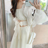 Sleeve Dress Women High Waist Sexy Backless Elegant Spring Autumn Female Vestidos Square Collar Stylish Leisure