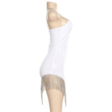 Fongt Summer New Women's Pendant Hem With A Word Collar Sexy Backless Dress