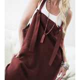 Rompers Casual Loose Jumpsuits Baggy Overalls With Pockets Solid Sleeveles Straps Bandage Harem Pants Basic Outfit
