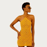 Fongt High-End Summer Women's Temperament High-End Slings Bare Back Hollow Short Dress Women